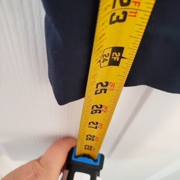 EVERLANE Skinny Navy Stretch Trousers with Side Zipper - Picture 11 of 12